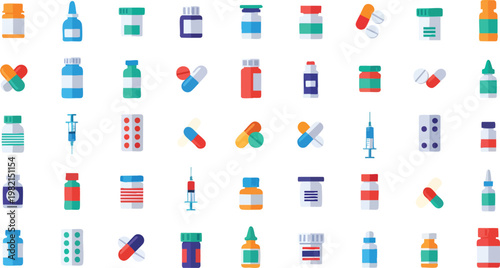 Medicine Healthcare Industry Symbols Pattern