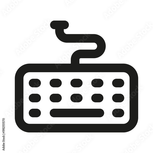 Keyboard icon. This modern keyboard line icon features a sleek design that perfectly balances functionality and style.
