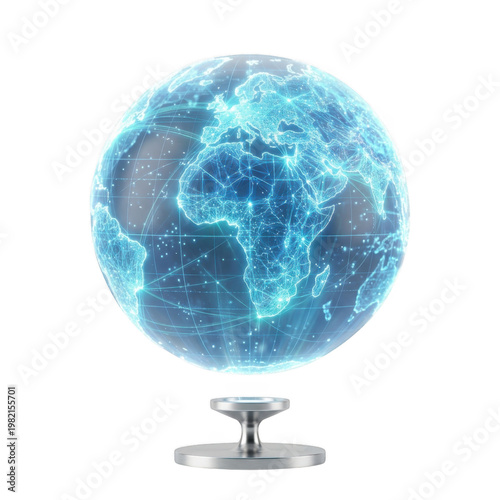 Digital Globe with Global Connectivity and Networking Concept for Technology and Education Use