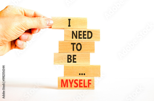 Fotografie I need to be myself symbol