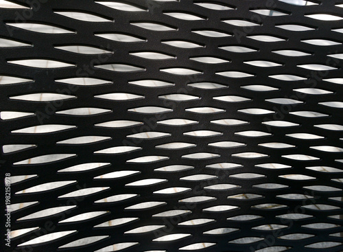 minimalistic geometric shape of the net of a chair backrest