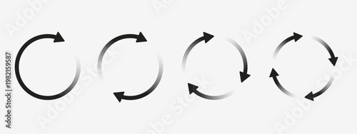 Cuadro en lienzo Loading Or Exchange Arrow Icon Set For Interface