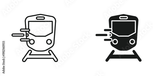 Comparison of a simple and filled-in illustration of a classic bus design