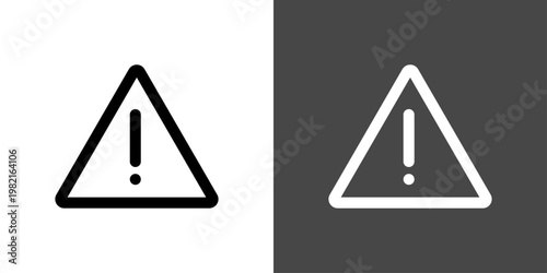 シンプルな三角の注意マークのアイコン