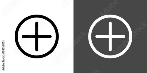 シンプルなプラスマークのアイコン
