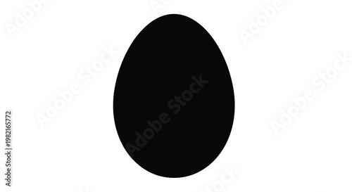 A simple image featuring a solid black oval shaped object