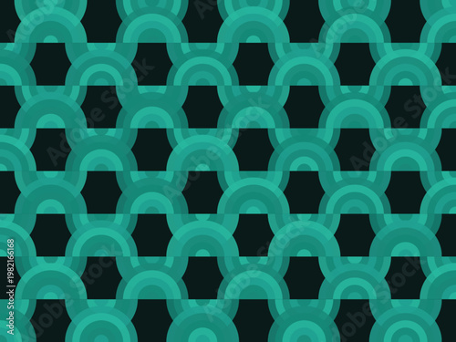 Art Deco Sunburst Fan Ornamental Gold Black Premium Pattern