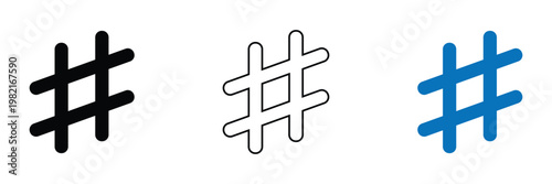 Hashtag icon vector illustration. hashtag sign and symbol. hashtag symbol on white background. Vector illustration. Eps file .