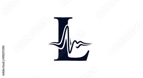 Letter L with Sound Wave Logo