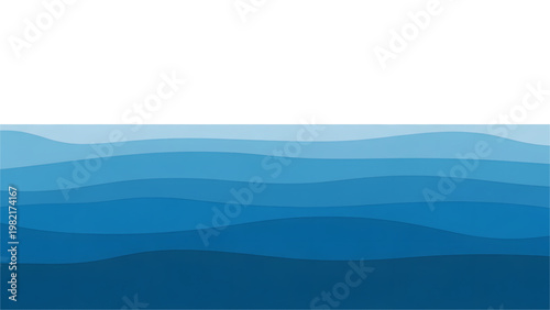 blue ocean waves abstract background illustration