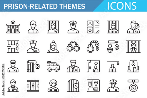 Police and Prison Icons Pack Editable Vector Criminal Law Collection