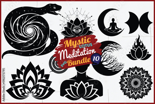 Mystic Meditation Bundle with Various Spiritual Symbols