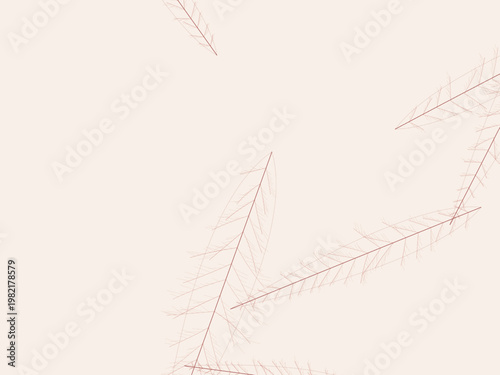 Natural Leaf Vein Pattern Botanical Branch Design