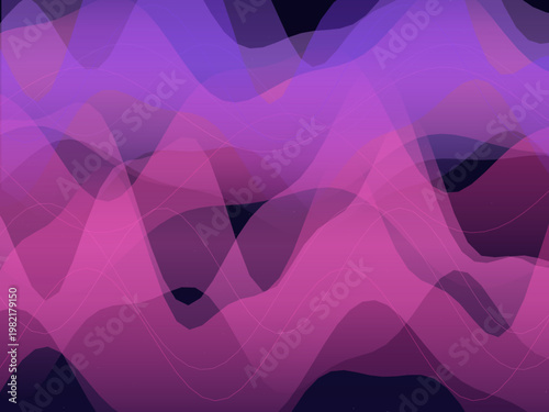 Mystical Aurora Borealis Glowing Night Sky Vector Background