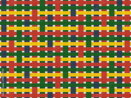 Woven Fabric Texture Realistic Interlaced Thread Pattern Vector