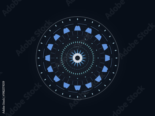 Intricate Geometric Mandala Sacred Geometry Ornament Background