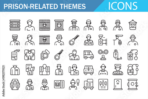 Jail and Police Icons Pack Editable Vector Criminal Justice System Collection