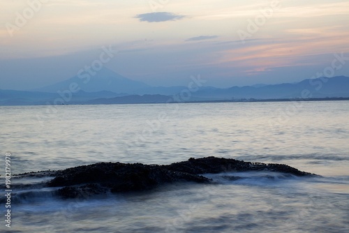 Landscape of Coast of Japan at dusk