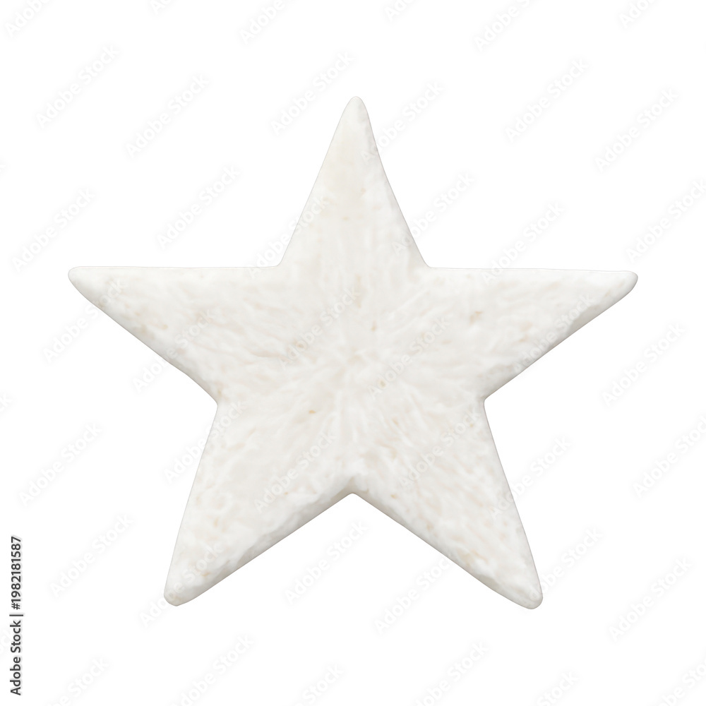 Fototapeta premium PNG Textured white star element