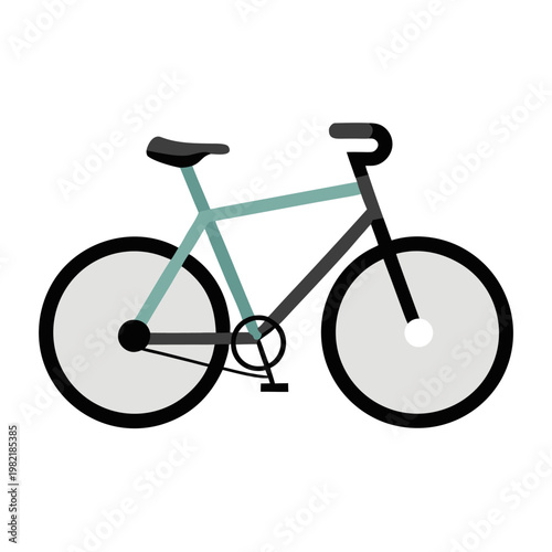Bicycle, Modern, Minimalist, Flat Design, Transportation Icon with natural lighting and detailed texture for commercial background