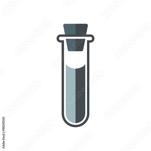 Test tube icon on White Background Vector Art Illustration on white background.