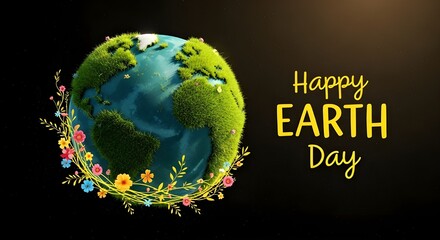 Celebrating earth day with a vibrant digital illustration of earth