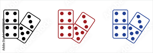Clean and simple illustration of three dice showing hearts, clubs, and spades suits, ideal for gambling, games, probability, or casino-themed designs and marketing materials.