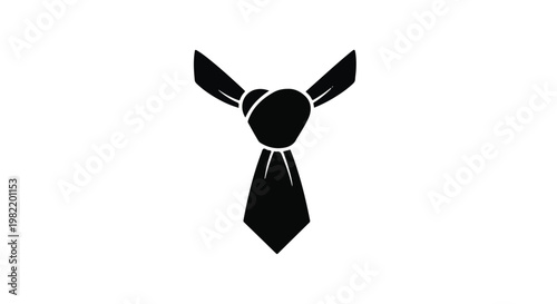 Necktie icon features a classic formal knot design suitable for professional attire, corporate identity, or masculine fashion branding.