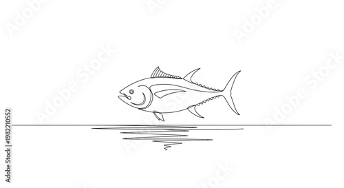 Fish Swimming Under Water Surface.