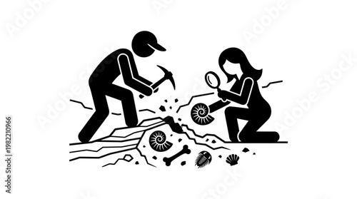 Archaeologists Discovering Fossils