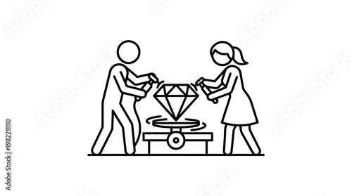 Jewelers Examining a Diamond