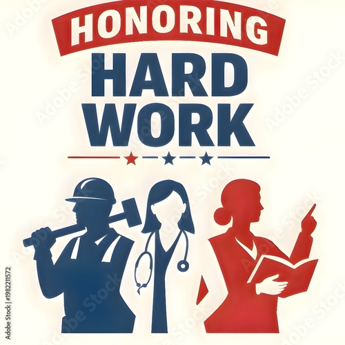 vector illustration of a Labor Day card