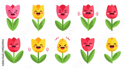 Collection of charming robot and house flat design icons