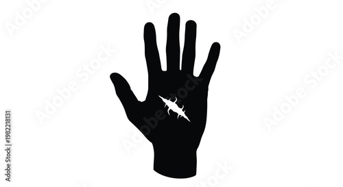 A silhouetted hand displaying a small white bird within its palm