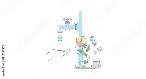 Save water and protect the environment from plastic pollution