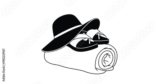 A rolled up newspaper wearing a fedora hat and sunglasses