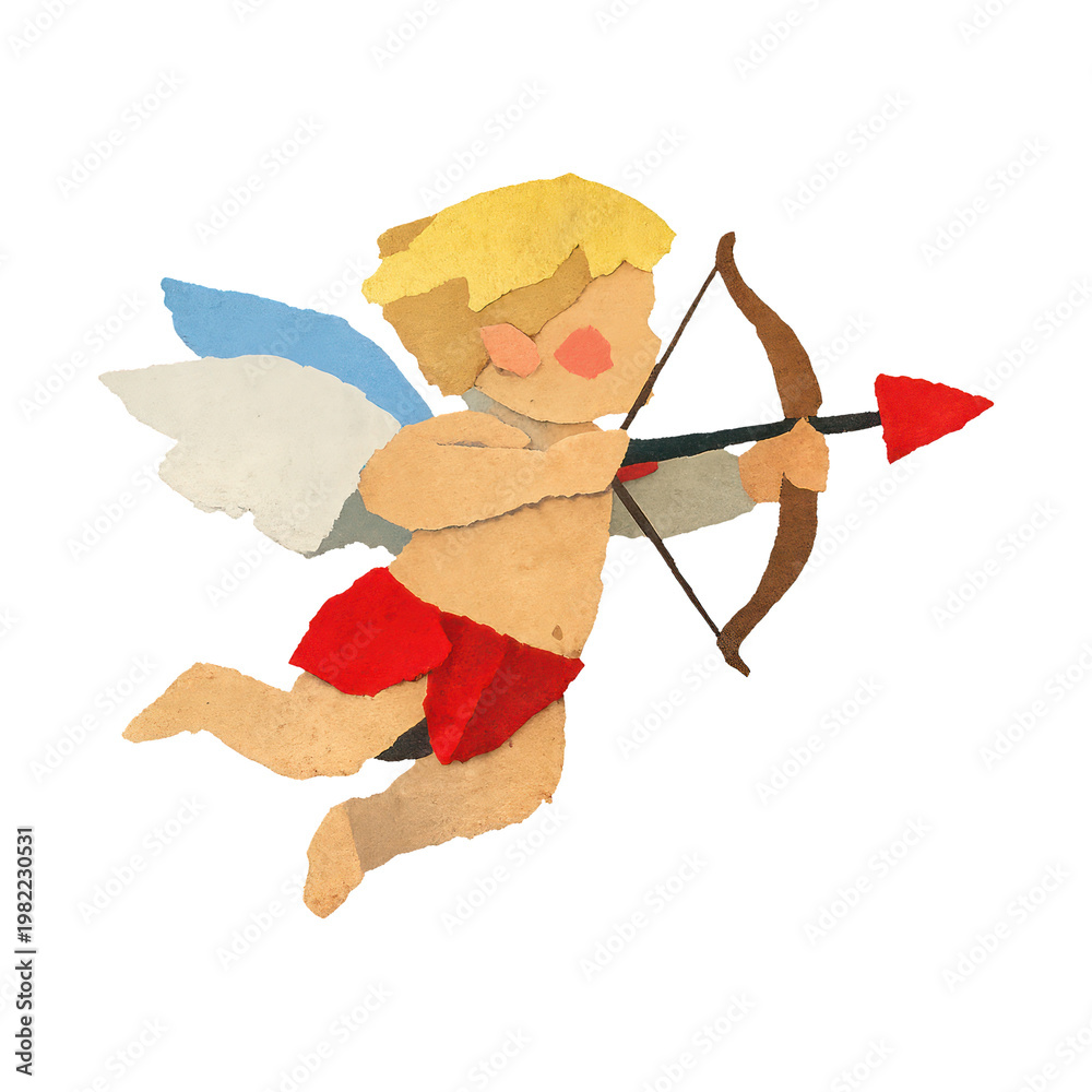 Obraz premium PNG Cupid paper art illustration