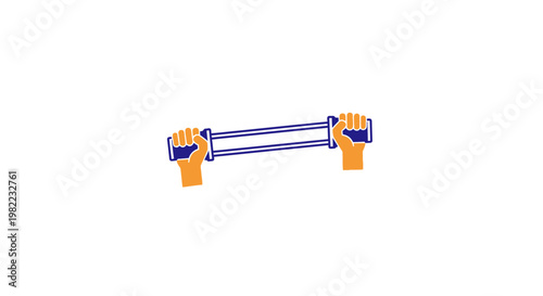 Two fists holding dumbbell weights.