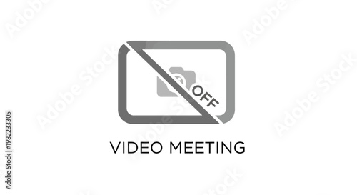 Video meeting turned off icon.