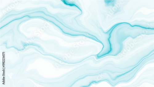 Vector An artistic and sophisticated marble-like background with fluid textures in aqua marine hue. 