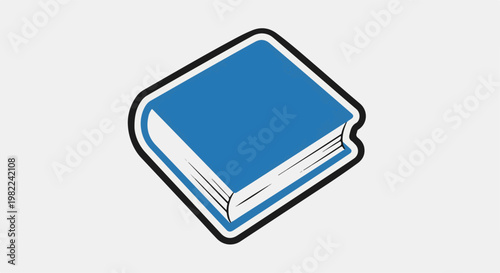 Blue Book Illustration Graphic Design.