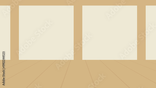 シンプルな室内の背景イラスト_16:9