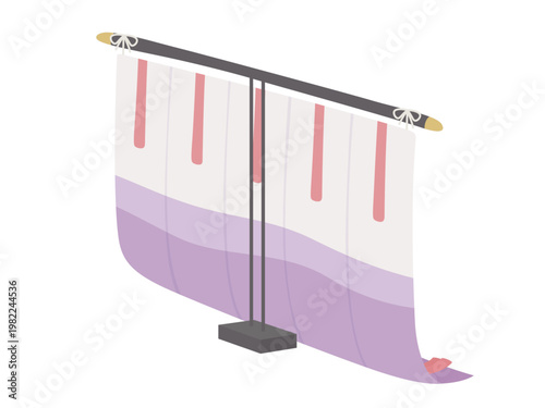 紫の几帳のイラスト素材