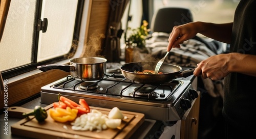 Camper Van Cooking 