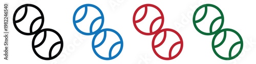 3D overlapping rings in gradient colors for abstract design and technology concepts