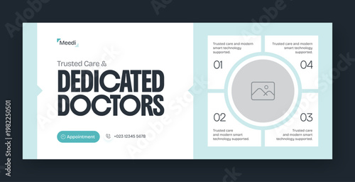 Medical healthcare facebook cover and web banner template
