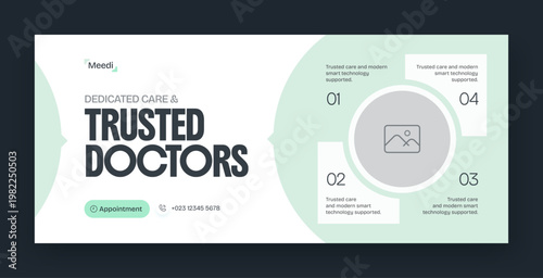 Medical healthcare facebook cover and web banner template
