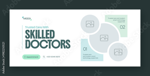 Medical healthcare facebook cover and web banner template