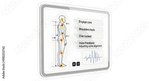Human body posture analysis on a digital screen for ergonomic improvement