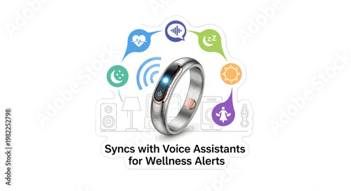 Smartwatch with wellness alerts and voice assistant sync
